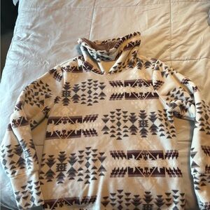 Avalanche women’s Turtleneck Sweater - Cream and Brown